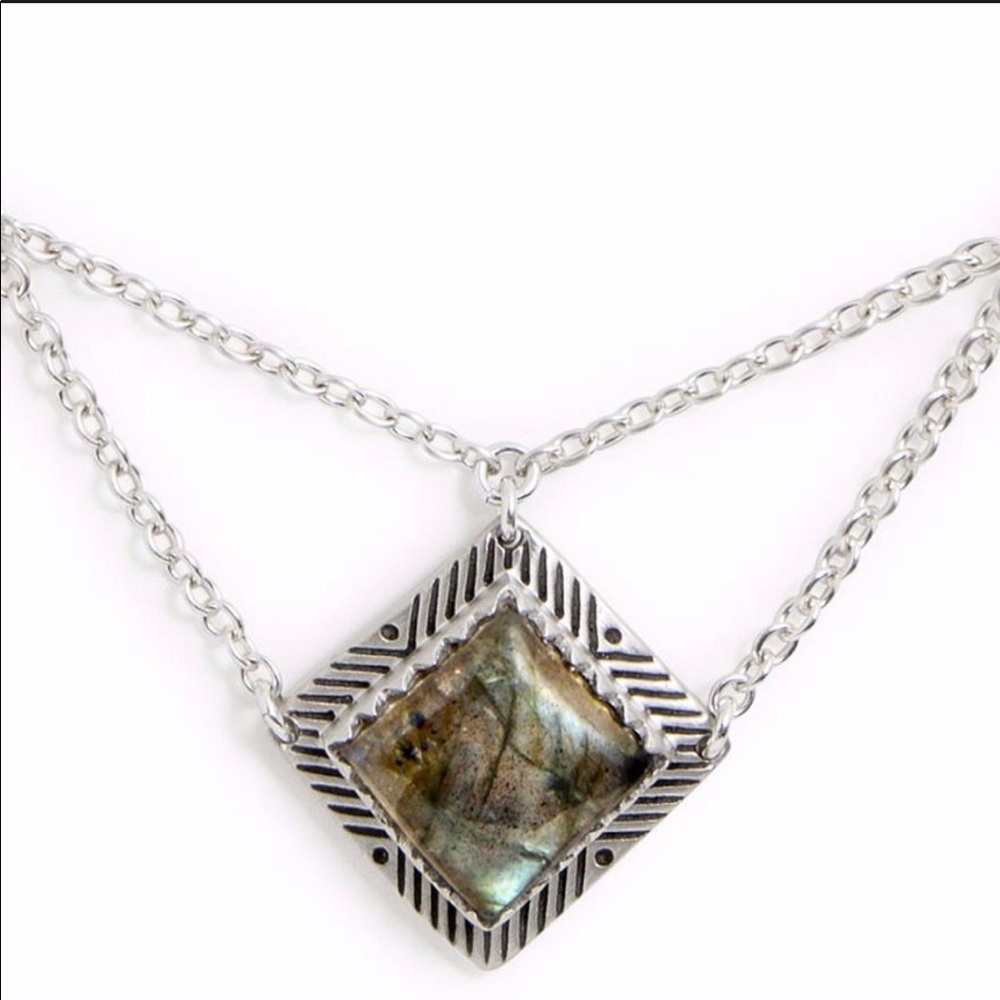 Sativa Silver & Labradorite Necklace-Boutique